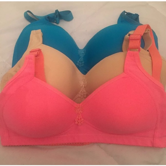 Romabra Other - Lot 3 Romabra Underwire Bras 36B Pink Beige Blue